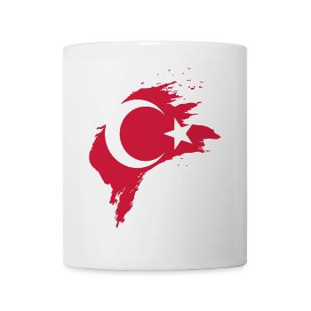 Türkei Karte mit Flagge - Tasse - Weiß - Vorne