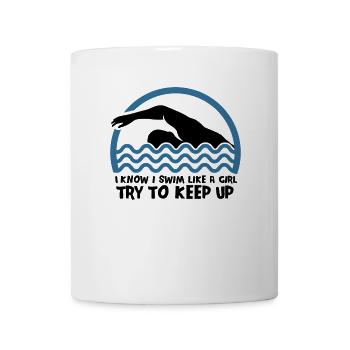 Schwimmen Schwimmer Sport - Tasse - Weiß - Vorne