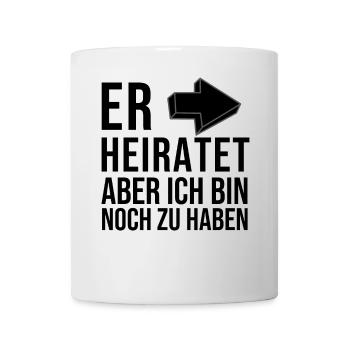 Il se marie – je suis toujours disponible - Mug blanc - blanc - Devant