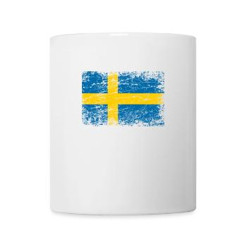 Sweden flag flag used-look Stockholm Sweden - Mug - white - Front