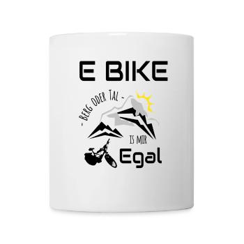 E Bike - montagne ou vallée, je m'en fiche - Mug blanc - blanc - Devant