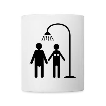 duschen hygiene lebensstil - Tasse - Weiß - Vorne