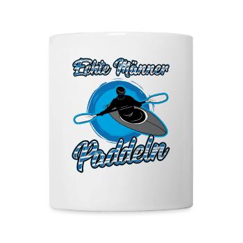 Echte Männer Paddeln Kanu Kajak - Tasse - Weiß - Vorne