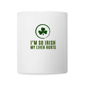 Je suis tellement irlandaise que mon foie me fait mal Trèfle - Mug blanc - blanc - Devant