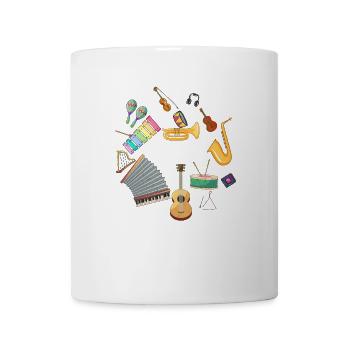 Art du cercle des instruments de musique - Mug blanc - blanc - Devant