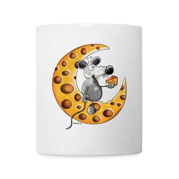 Maus liebt Käse - Tasse - Weiß - Vorne