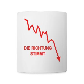 the direction is correct, spö, the red politics, red - Mug - white - Front