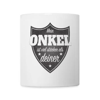 Mon oncle est beaucoup plus fort que ton parrain - Mug blanc - blanc - Devant