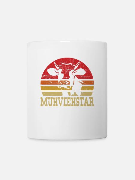 Kuh Muhviehstar Milchbauer Lustig Spruch Geschenk - Tasse - Weiß