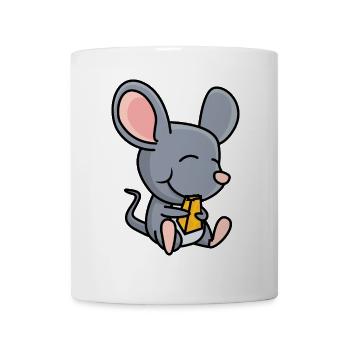 Mouse with cheese - Mug - white - Front