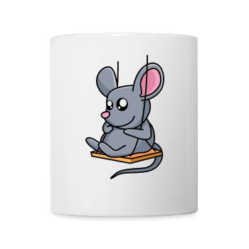 Mäuseschaukel - Tasse - Weiß - Vorne