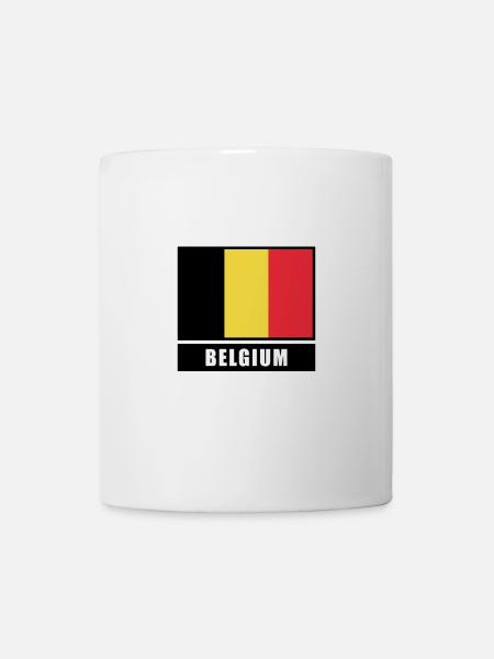 Drapeau Belgique Drapeau belge Bruxelles Anvers - Mug blanc - blanc