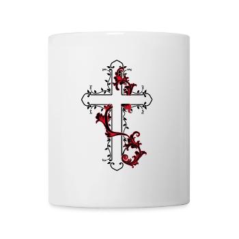 Kreuz Kreuze Kirche Gott Messias himmlisch Christ - Tasse - Weiß - Vorne