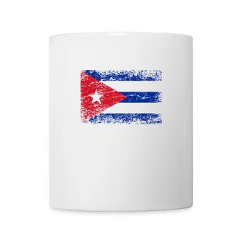Bannière drapeau Cuba rhum cubain de La Havane - Mug blanc - blanc - Devant