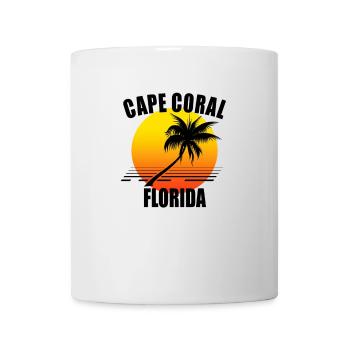 Cape Coral Florida USA sunset beach - Mug blanc - blanc - Devant