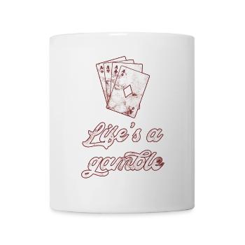 Poker - Tasse - Weiß - Vorne