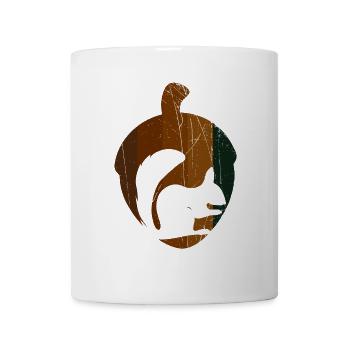 Haselnuss - Eichhörnchen - Tasse - Weiß - Vorne