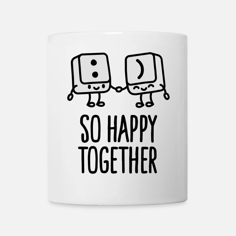 Keyboard keys smiley - So happy together - Mug blanc - blanc