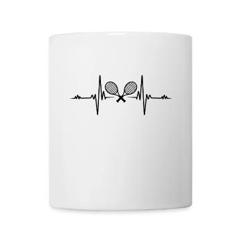 Herzschlag Tennisschläger Tennis Tennisspieler - Tasse - Weiß - Vorne