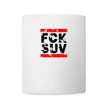 Fuck FCK SUV Vendredis pour la future protection du climat de FFF - Mug blanc - blanc - Devant