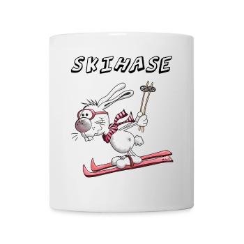 Skihase - Tasse - Weiß - Vorne