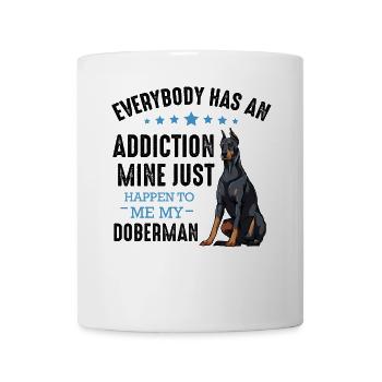 Doberman Loyal Dog Illustration - Mug blanc - blanc - Devant