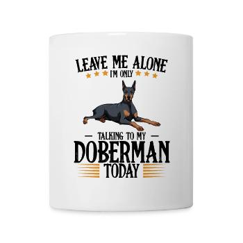 Graphique du doberman avec couronne d’étoiles - Mug blanc - blanc - Devant