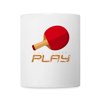 Énergie du ping-pong : Mange, dors, joue - Mug blanc - blanc - Devant