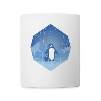 Penguin mother with penguin baby - design - Mug - white - Front