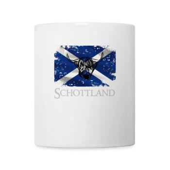 Scottish Flag Scotland Retro Cattle Banner - Mug - white - Front