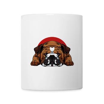 Bulldog-Liebe: Mehr Menschen, Mehr Liebe - Tasse - Weiß - Vorne