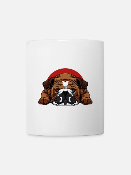 Bulldog-Liebe: Mehr Menschen, Mehr Liebe - Tasse - Weiß