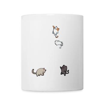 Cat music on staves - Mug - white - Front