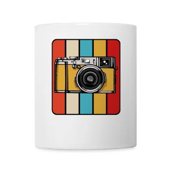 Retro Kamera Pop Art Block - Tasse - Weiß - Vorne