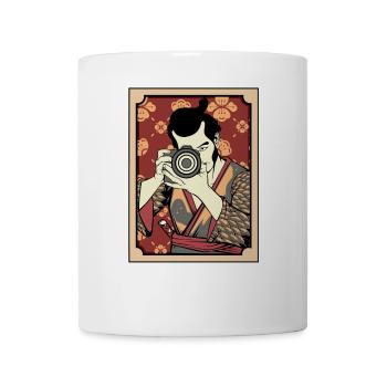 Kimono Kamera Portrait - Tasse - Weiß - Vorne