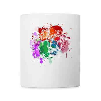 Farbenfrohe Kamera Kunst - Tasse - Weiß - Vorne
