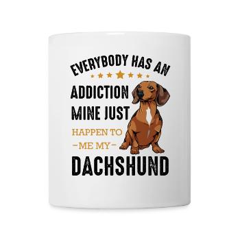 Dackel mit Sternen Spruch - Tasse - Weiß - Vorne