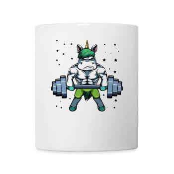 Unicorn strength training in the gym - Mug - white - Front