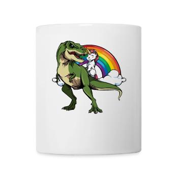Dino unicorn in rainbow magic - Mug - white - Front