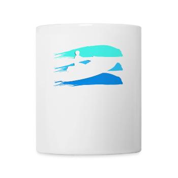 Jetski Fahrer Farbsplash - Tasse - Weiß - Vorne