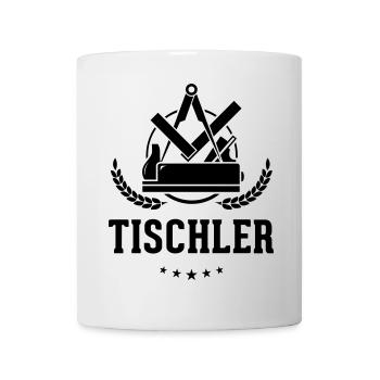 Tischler Zunftzeichen mit Schriftzug - Tasse - Weiß - Vorne