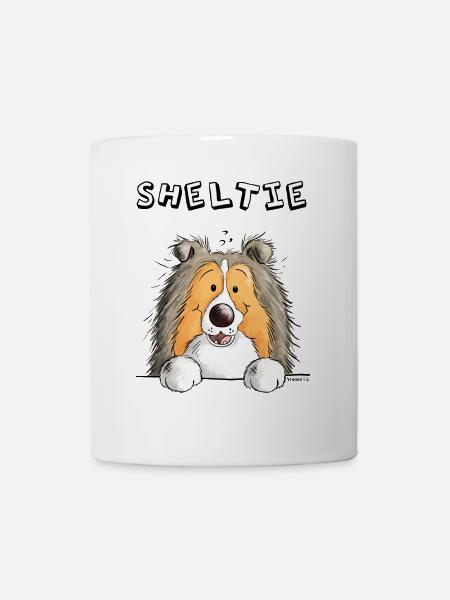Neugieriger Sheltie - Tasse - Weiß