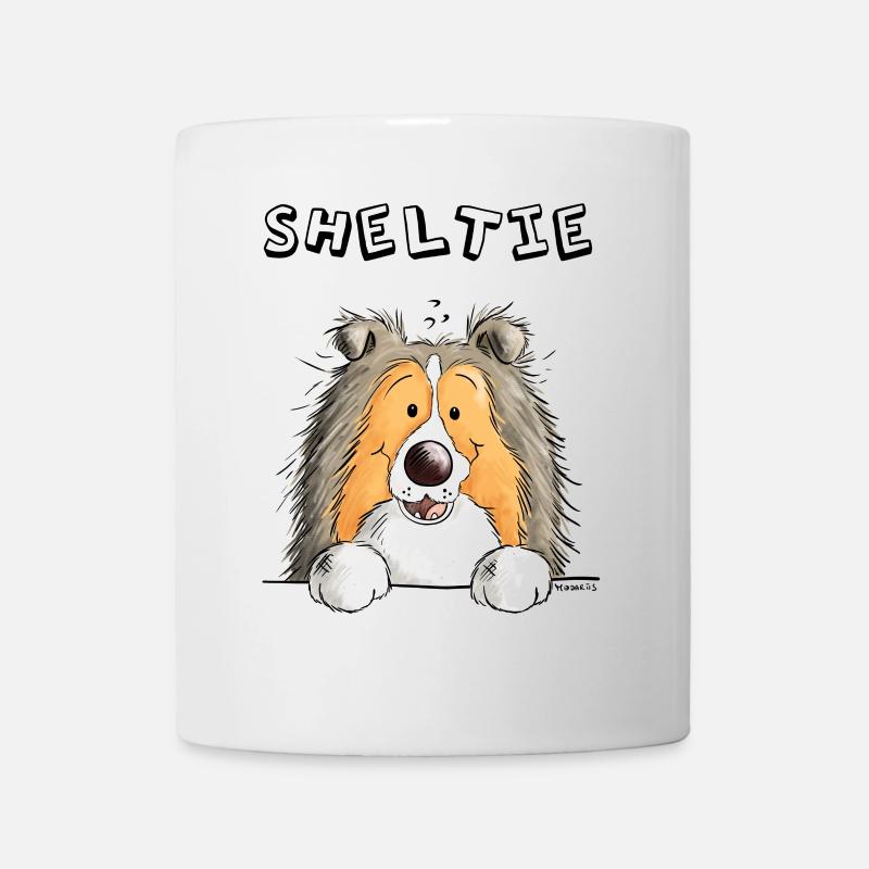 Neugieriger Sheltie - Tasse - Weiß