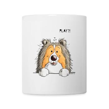 Berger des Shetland Chien - Shetland Sheepdog - Mug blanc - blanc - Devant