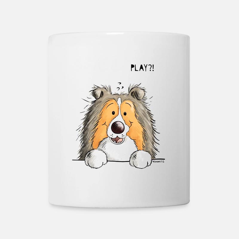 Sheltie denkt sich Play - Tasse - Weiß