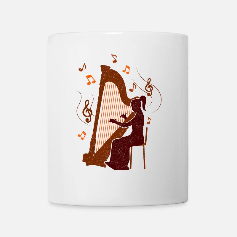 Harfe - Tasse - Weiß