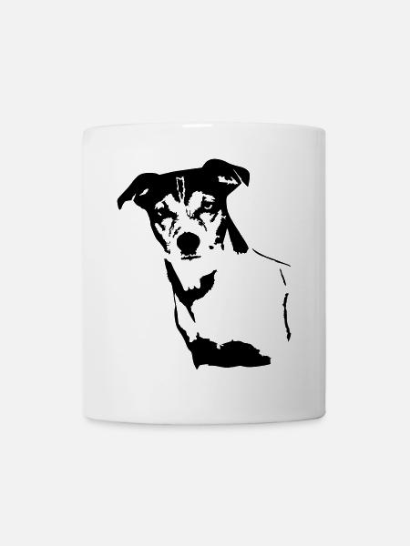 Jack Russell Terrier Kopf - Tasse - Weiß