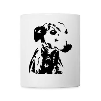 Tête de whippet - Mug blanc - blanc - Devant