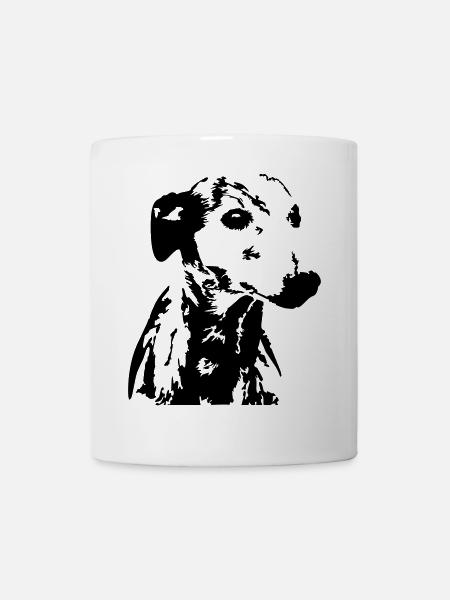 Whippet head - Mug - white