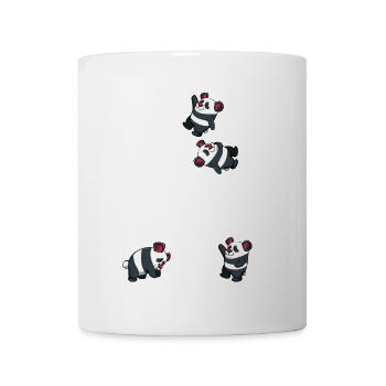 Panda Musiknoten Muster - Tasse - Weiß - Vorne